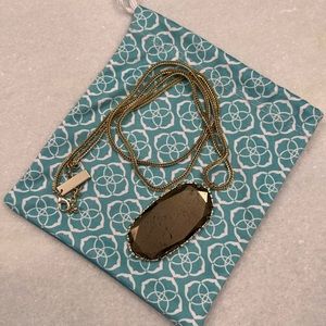 Kendra Scott Donna in pyrite long pendent necklace